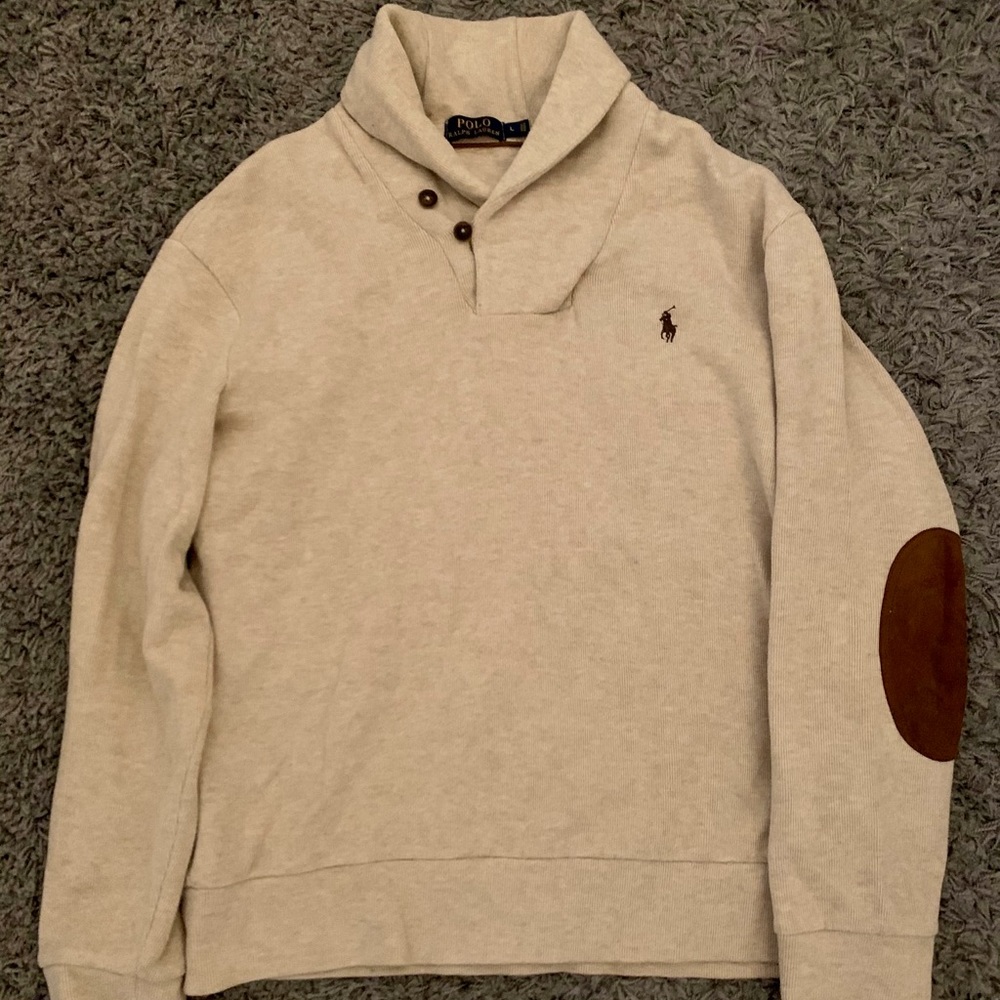 Polo Ralph Lauren French Rib Shawl-Collar Sweater